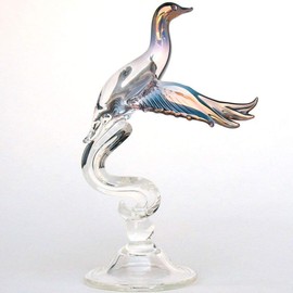 Mallard Duck Figurine of Hand Blown Glass