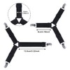 ZGTS Triangle Bed Sheet Clips 4 PCS Set Adjustable Bed