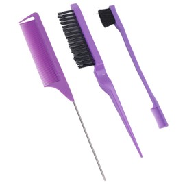 Juego de 3 Cepillos para el Cabello con Parte Trasera Lisa, Cepillo para el Pelo que Se Burla del Kit de Cepillo para Peinar que Incluye 1 Cepillo... 