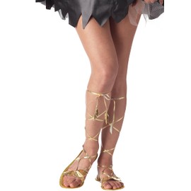 California Costumes Women's Goddess Sandal,Gold,Small Costume Accessory