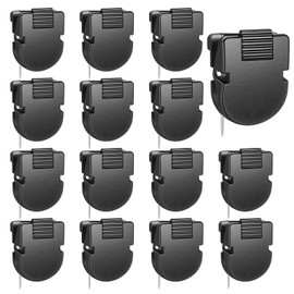 Xelsluthe 15 PCS Cubicle Clips for Fabric Walls, Cubicle Pins, Panel Wall Hooks CubicleWall Clips for Picture Note Memo Hanging Documents (Black)