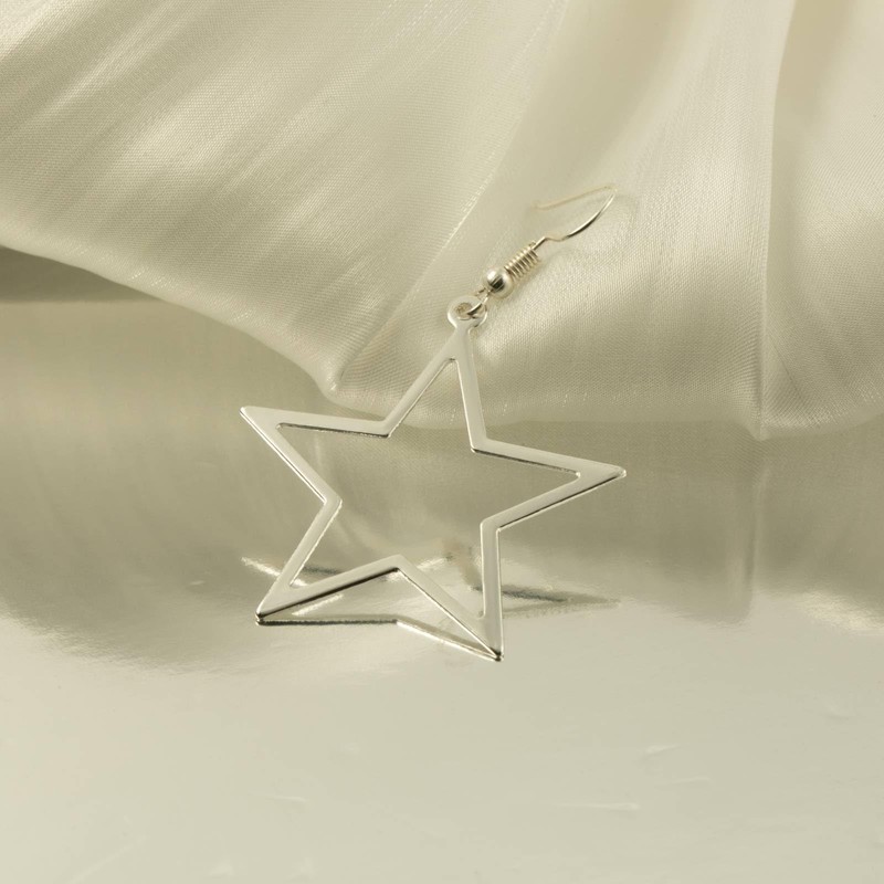 Simple Star Earrings for Women, Hollow Star Dangle Drop Earrings