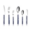 Rivet ABS Faux Wood Handle Silverware Set - 6-Piece Stainless