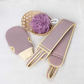 Toallita Exfoliante Esponja Exfoliante Suave Correa Trasera Esponja Toalla de baño Ducha Masaje Guante Exfoliante Guante Bola de baño Limpieza...     