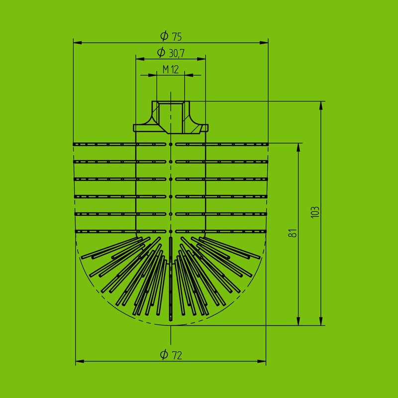 Avenarius Replacement Toilet Brush Head White (