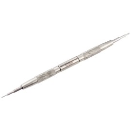 Bergeon 6767-F Spring Bar Tool for Watch Straps with Buzzufy Cleaning Cloth, 140 mm, Metal, silver, Classic