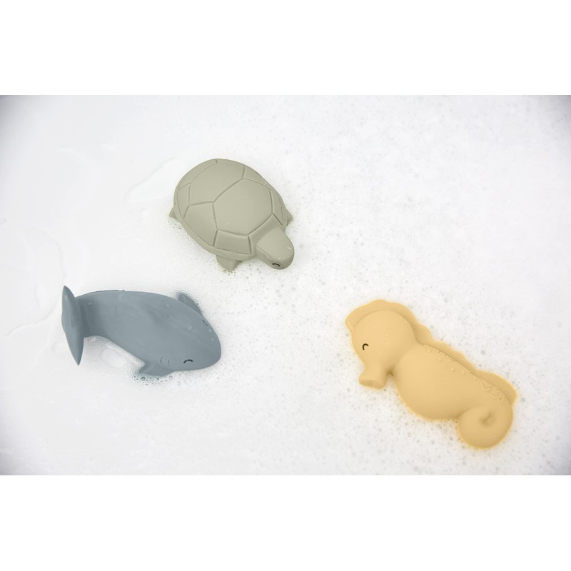 LÄSSIG Baby Children's Bath Toy Natural Rubber Turtle