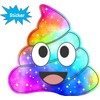 StickerTalk Rainbow Smiling Poop Emoji Vinyl Sticker, 4 inches by