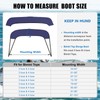 3Bow Bimini Top Storage Boot Cover with Light Hole Bimini