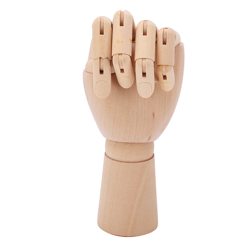 Wood Mannequin Hand Flexible Joints Fingers Drawing Mannequin Hand for