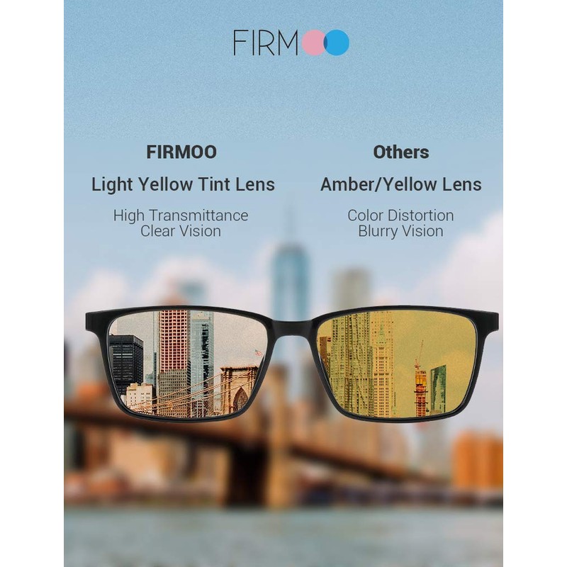 Firmoo Blue Light Glasses without Prescription Women Men Round Blue