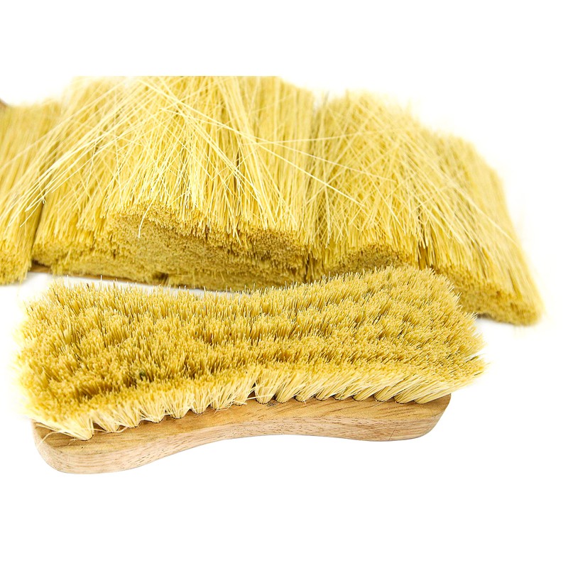 All-Natural Wooden Scrub Brush Set |Tampico Bristle Brush for Cleaning