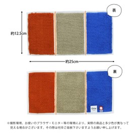 Tanaka Sangyo Hand Towel, Orange, Approx. 9.8 x 4.9 inches (25 x 12.5 cm), Otta Half Towel Handkerchief, 19-35, Tri-Fold Type