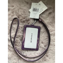 COACH ID LANYARD LEATHER W/TIE DYE PRINT:NWT CU836