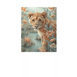 Twisted R Design 11x14 Baby Lion Canvas Wall Art