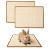 Abuzabu 2PCS Rabbit Scratching Mats, Natural Sisal Bunny Scratch Pad