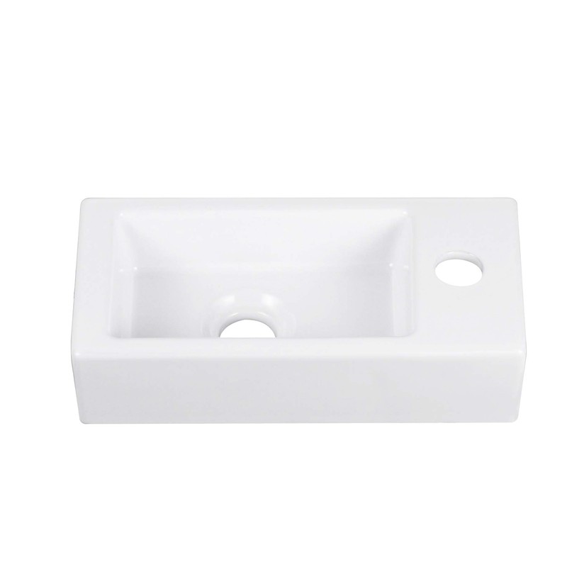 DeerValley DV-1V081RA Wall Mount Sink, Mini Rectangle Bathroom Sink, Small