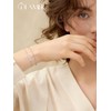 TEAMER Dainty Witches Knot Bracelet Stainless Steel Adjustable Double Layer