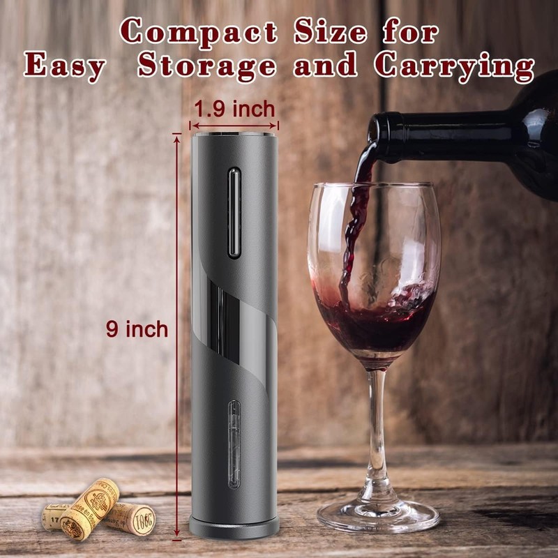 Electric Wine Opener, Wine Gift Automatic Wine Opener with Aluminum