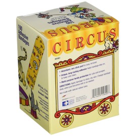 American White Cross Designer Adhesive Bandages, Sterile, Circus, 3 per 4" x 3", 100 per Box, 12 Box per Case (Pack of 1200)