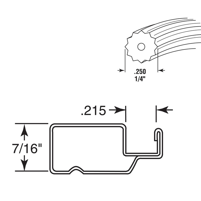 Prime-Line P 7645 Screen Retainer Spline, 0.250 In., 25 foot,