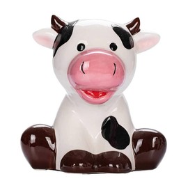 123Arts Ceramic Cow Money Bank Piggy Bank Ornament Decoration