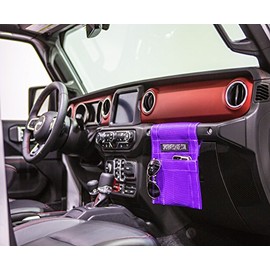 SPIDERWEBSHADE Grab Bag for Jeep - Front Passenger Seat Grab Bar Organizer - Travel Essentials Holder - MADE IN AMERICA (Purple)