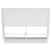 White Large Rectangular Lamp Shade 14" Wide x 6" Deep