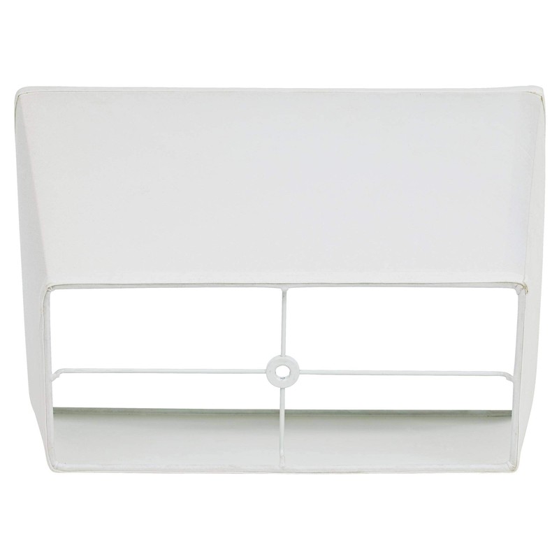White Large Rectangular Lamp Shade 14" Wide x 6" Deep