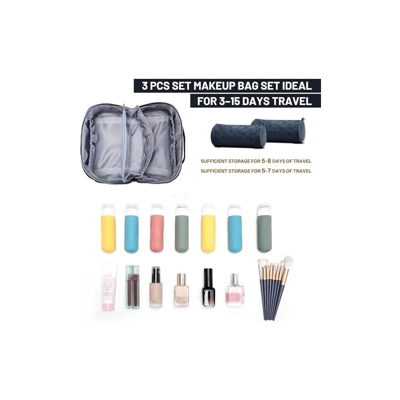 Travel Makeup Organizer, Compact Lightweight Accessory for Travel and Daily