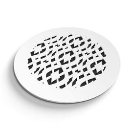 Saba Air Vent Cover Grille - Acrylic Plexiglass 6" Round Duct Opening (7.5" Round Overall) White Finish Decorative Register Covers for Walls and Ceilings NOT for Floor USE, Charlotte (1PCs)