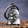 ZEPIQOR Guardian Gremlin Bravo Bell Lucky Charm Motorcycle Heart Wings