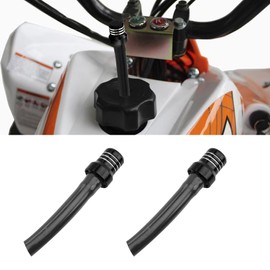HEVLE 2PCS Gas Fuel Cap Air Vent Hose, Universal CNC Tank Valve Vent Tube with Chekc Ball, Aluminum Breather Valve Fits for 50cc 110cc 70cc 125cc ATV Motorcycle Dirt Pit Quad Bike Motocross