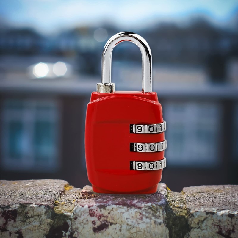 4 Pieces Luggage Locks,Suitcase Locks,Suitcase Padlocks,Combination Padlocks 3 Digit Combination