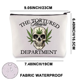 JNIAP Weed Lover Makeup Bag The d Stoners Department Gifts Stoner Mom 420 Gifts Weed Leaf Makeup Bag, d Stoners, Fit
