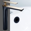 XFYBZN 2Pcs Sink Overflow Ring Matte Black Brass Kitchen Bath