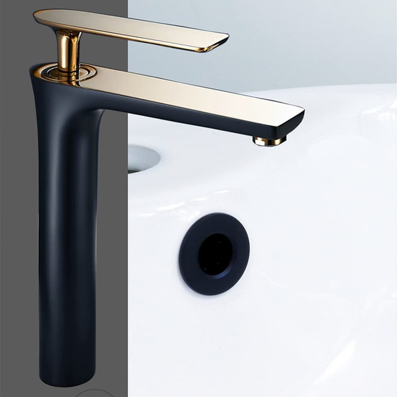 XFYBZN 2Pcs Sink Overflow Ring Matte Black Brass Kitchen Bath