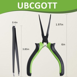 4-Piece Fish Bone Pliers and Tweezers Set,Stainless Steel Deboning Tools for All Kinds of Fish, Poultry, and More