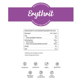 NoSugarSugar Erythritol Natural Sugar Substitute No Calories 70% Sweetness Compared to Sugar 1000g