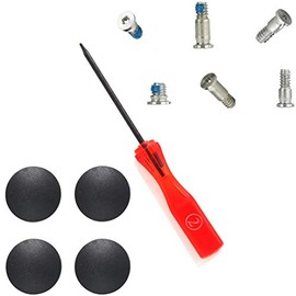 Padarsey Pentalobe Bottom Case Screws +4 Pack Rubber Case Feet+ Pentalobe Screwdriver Compatible for MacBook Retina 13-inch A1708 (Silver)