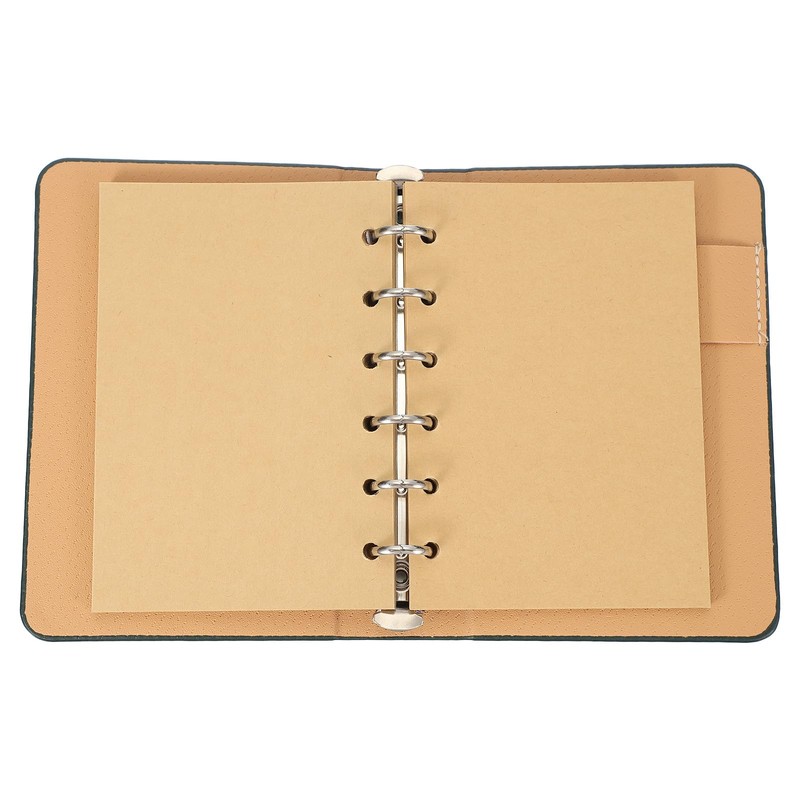 PATIKIL 6 Ring Binder Cover, 1 Pack A7 Kraft Leather