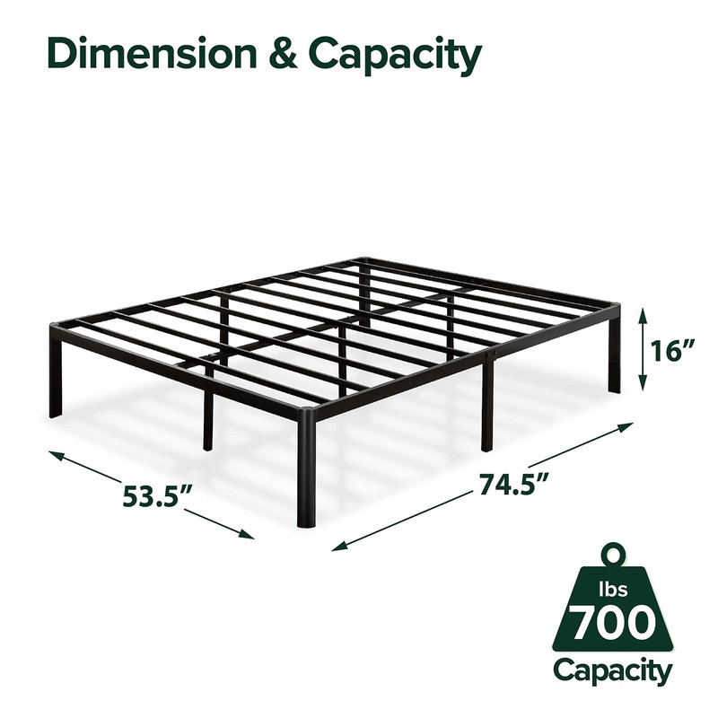 ZINUS Van 16 Inch Metal Platform Bed Frame / Steel