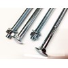 Pack of 4 M10 x 200 Carriage Bolts Round-Head Bolts