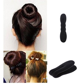 Sponge Bun Hair Donut Twister Maker Former Foam Tools + 10 Elastic Bands + 10 Hair Pins by Boolavard® TM