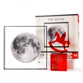 TOI Moon Acrylic Puzzle with Frame for Home Decoration, Clear Moon Glass Puzzle for Adults and Teens, Art Crystal Jigsaw Puzzle
