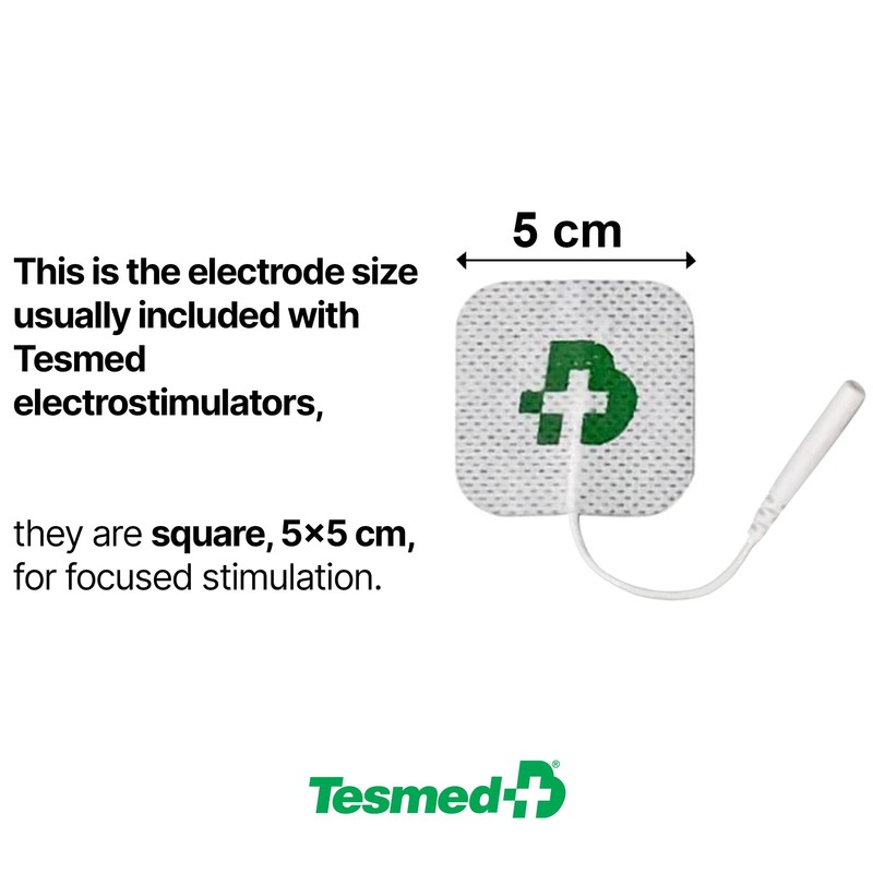 12 high quality electrodes mm. 50x50, universal, suitable for all