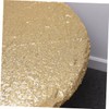 CIYODO Golden Sequin Table Cover Round Shiny Tablecloth for Weddings