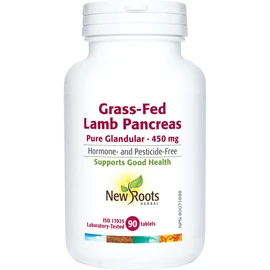 New Roots Herbal - Grass-Fed Lamb Pancreas - Pure Glandular 450mg -90 Tablets - Pancreatic Enzymes Supplements - Pancreas Support - Pancreas & Vitamin C(Ascorbic Acid) Capsules - Digestive Enzyme Supplements