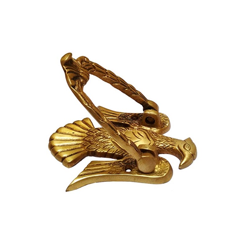 Purpledip Antique Eagle Hawk Brass Door Knocker (11593)