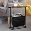 MyGift 21-Inch Modern Wood & Metal End Table with Magazine